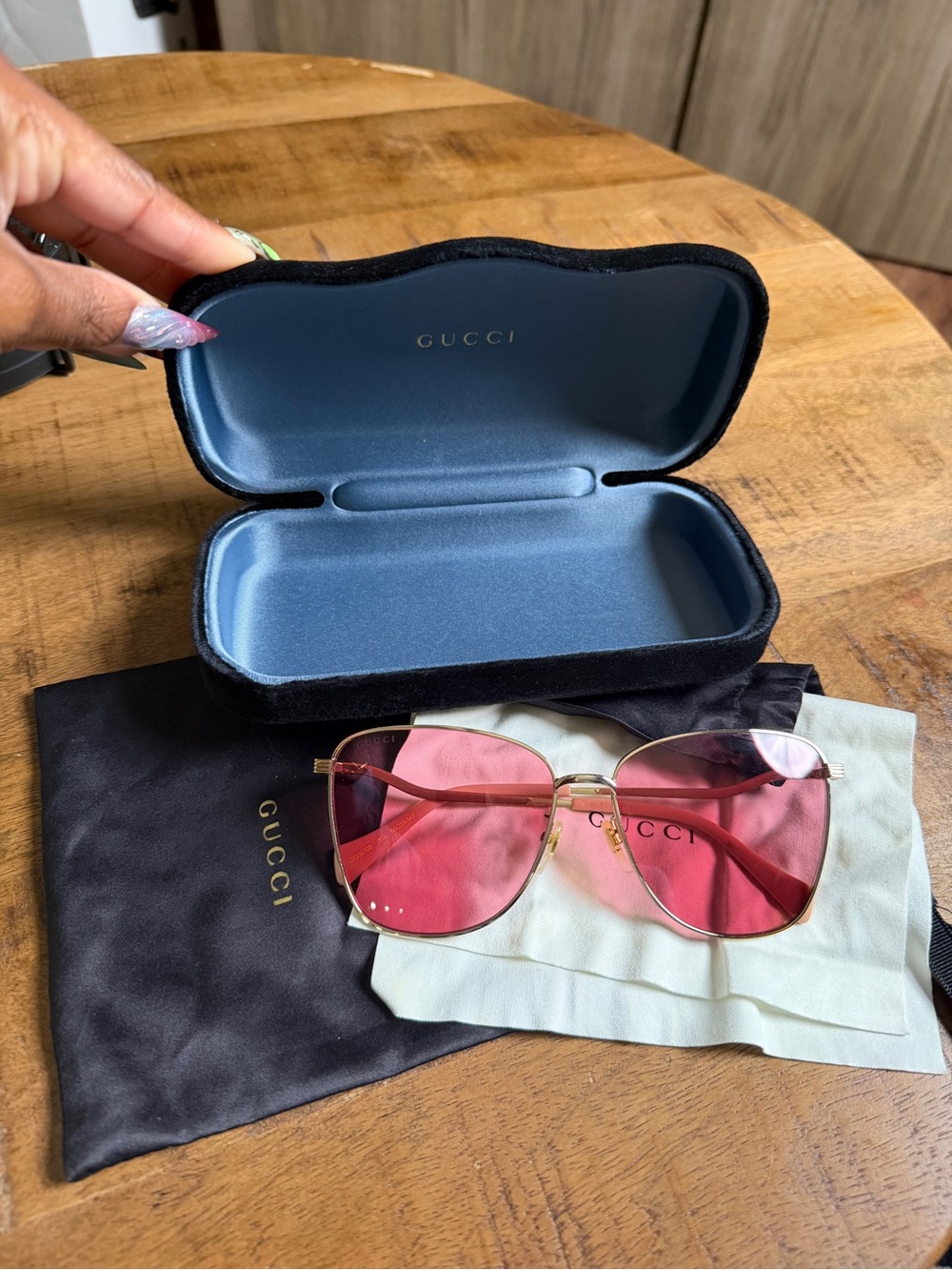 Gucci Pink Lens Sunglasses - Picture 5 of 11